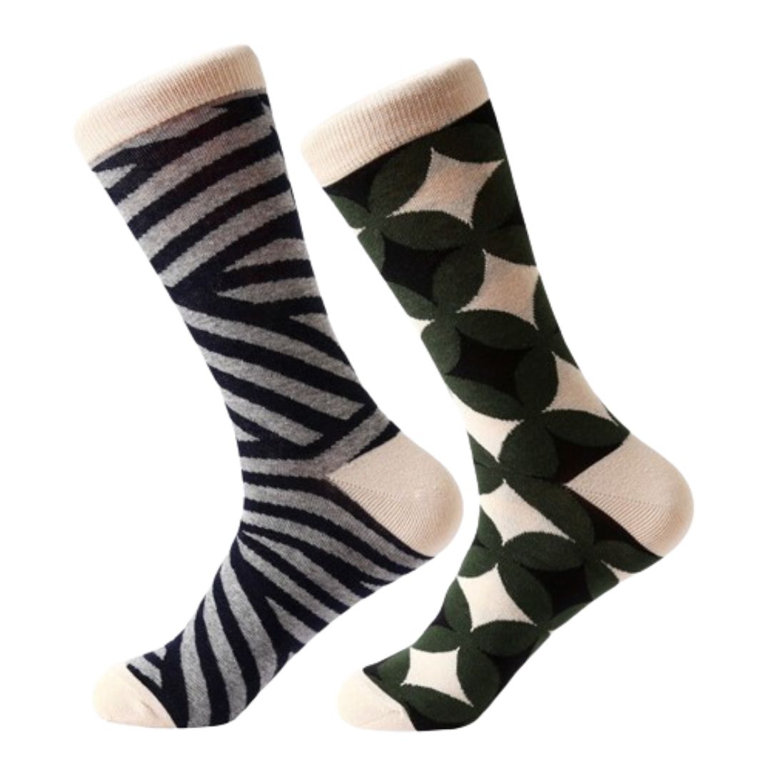 Add Sophistication to Your Look with Geometry Formal Crew Socks | Lazzy Socks