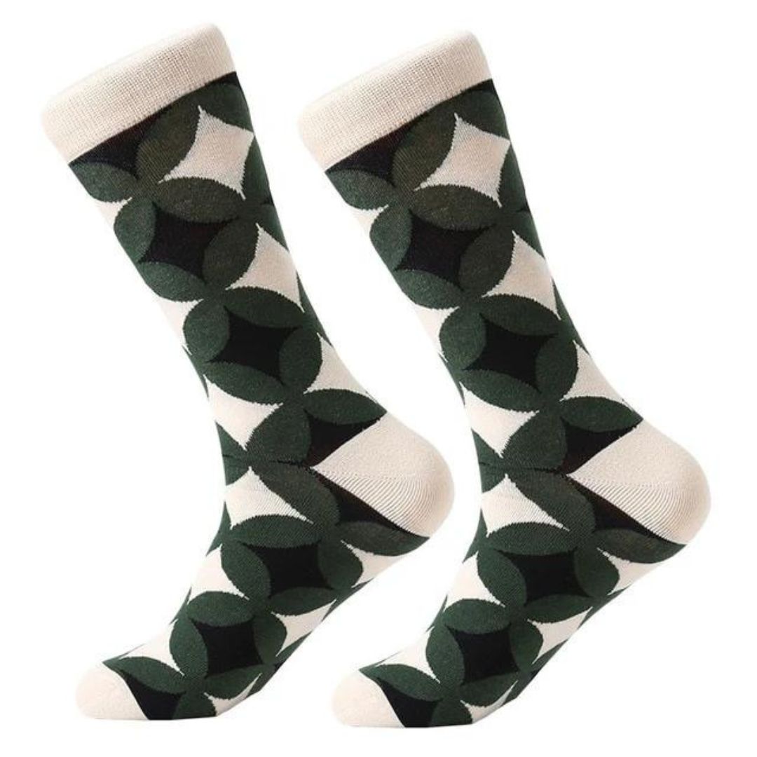 Add Sophistication to Your Look with Geometry Formal Crew Socks | Lazzy Socks