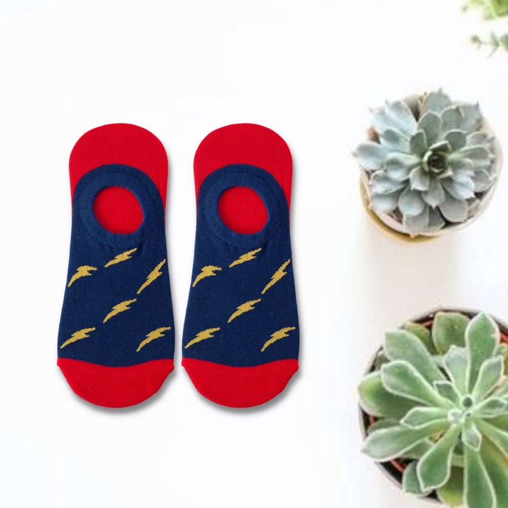 Add a Bolt of Style with Lightning No Show Socks | Lazzy Socks