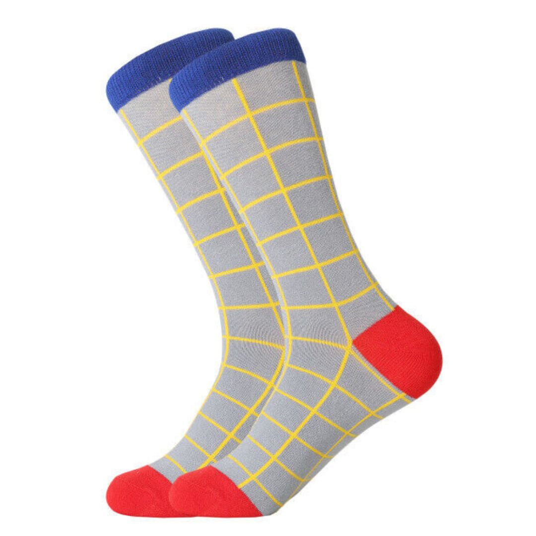 Brick Pattern Formal Unisex Crew Socks (Pack of 2)