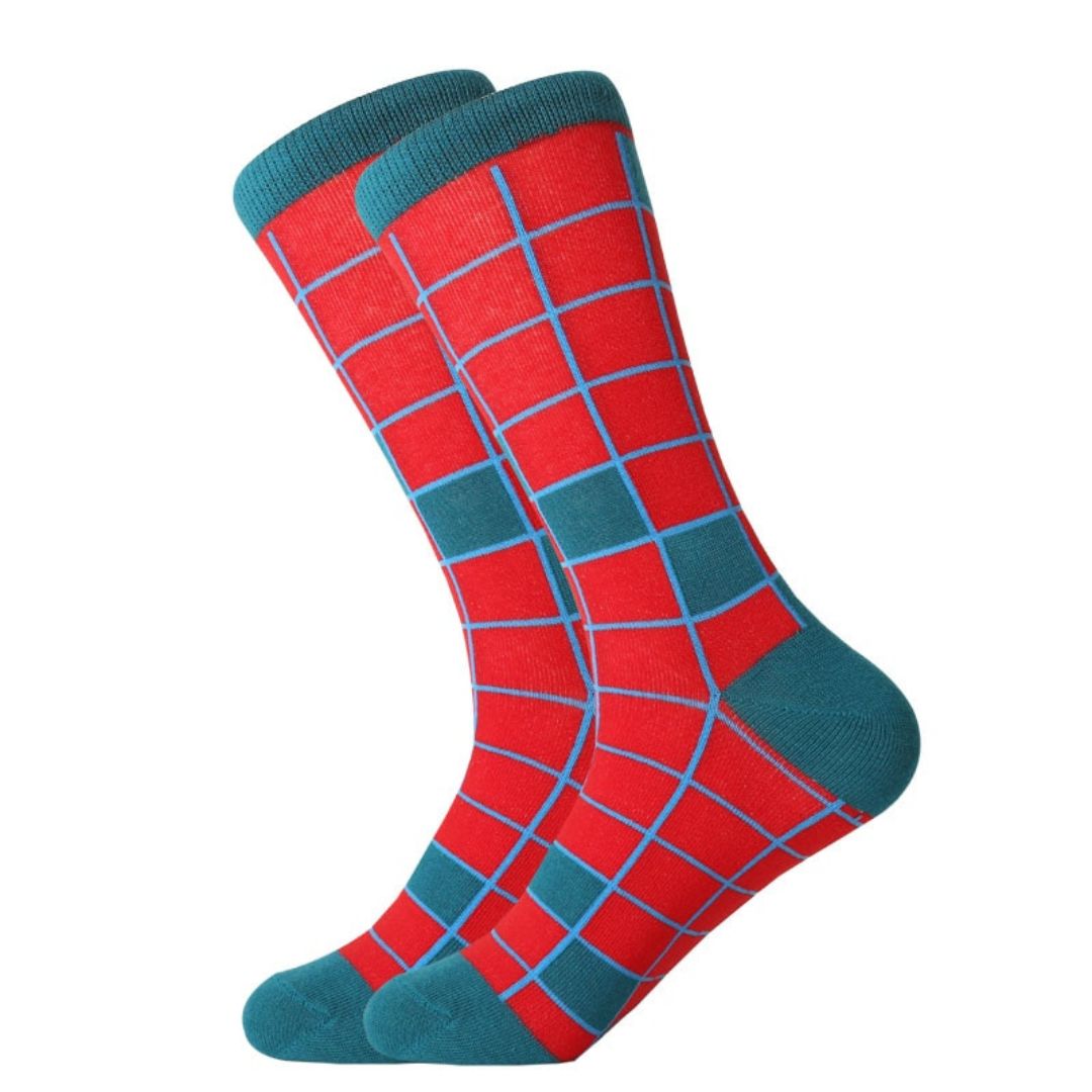 Brick Pattern Formal Unisex Crew Socks (Pack of 2)