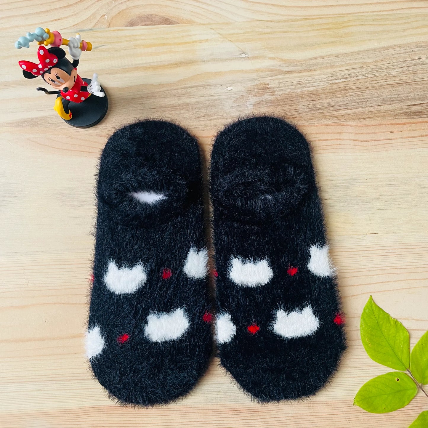 Cute Cat Fuzzy No-Show Socks (Pack of 5) | Lazzy Socks India