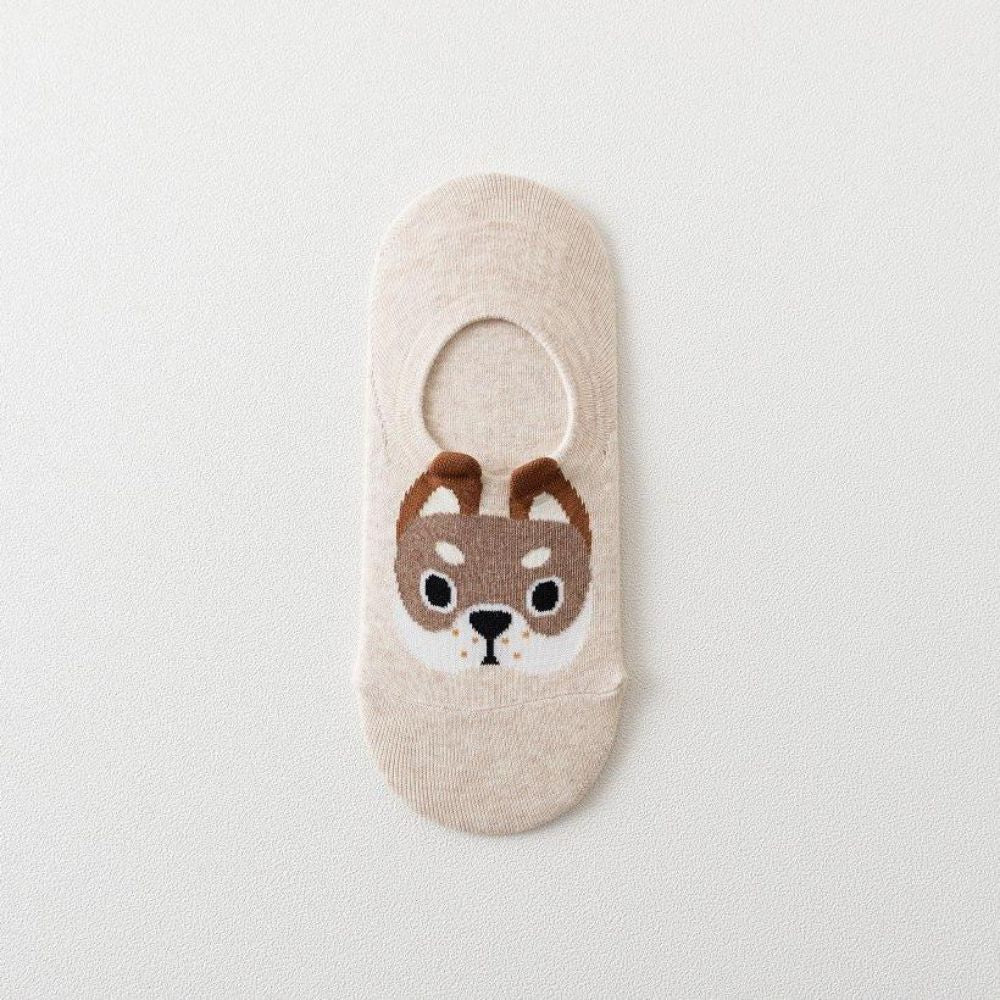 Discover Playful Style with Cute Dog With Ears No Show Socks | Lazzy Socks