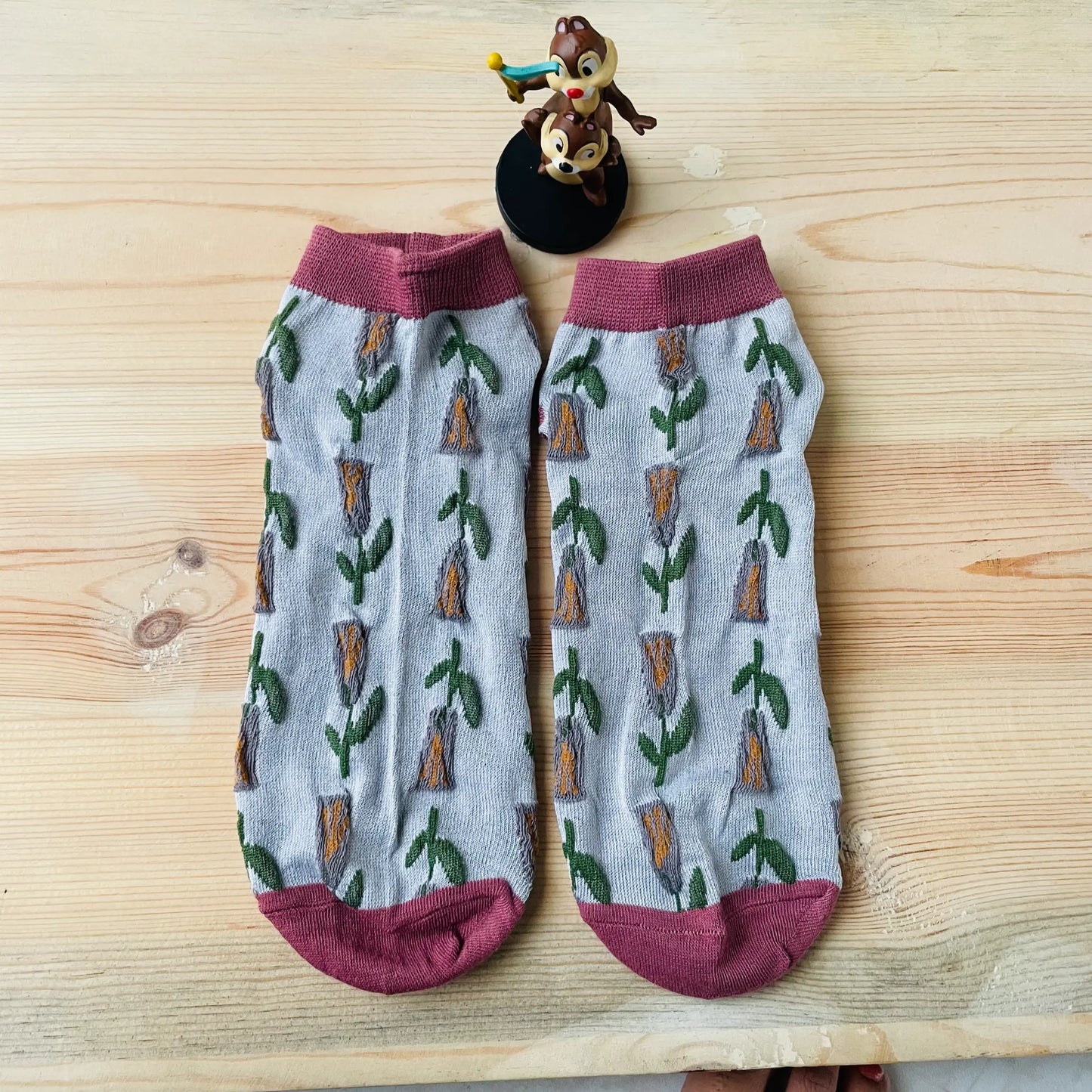 Earthy Tulip Textured Sock Pack (Pack of 2) | Lazzy Socks India