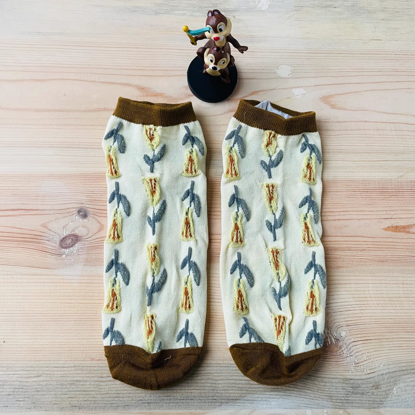 Earthy Tulip Textured Sock Pack (Pack of 2) | Lazzy Socks India