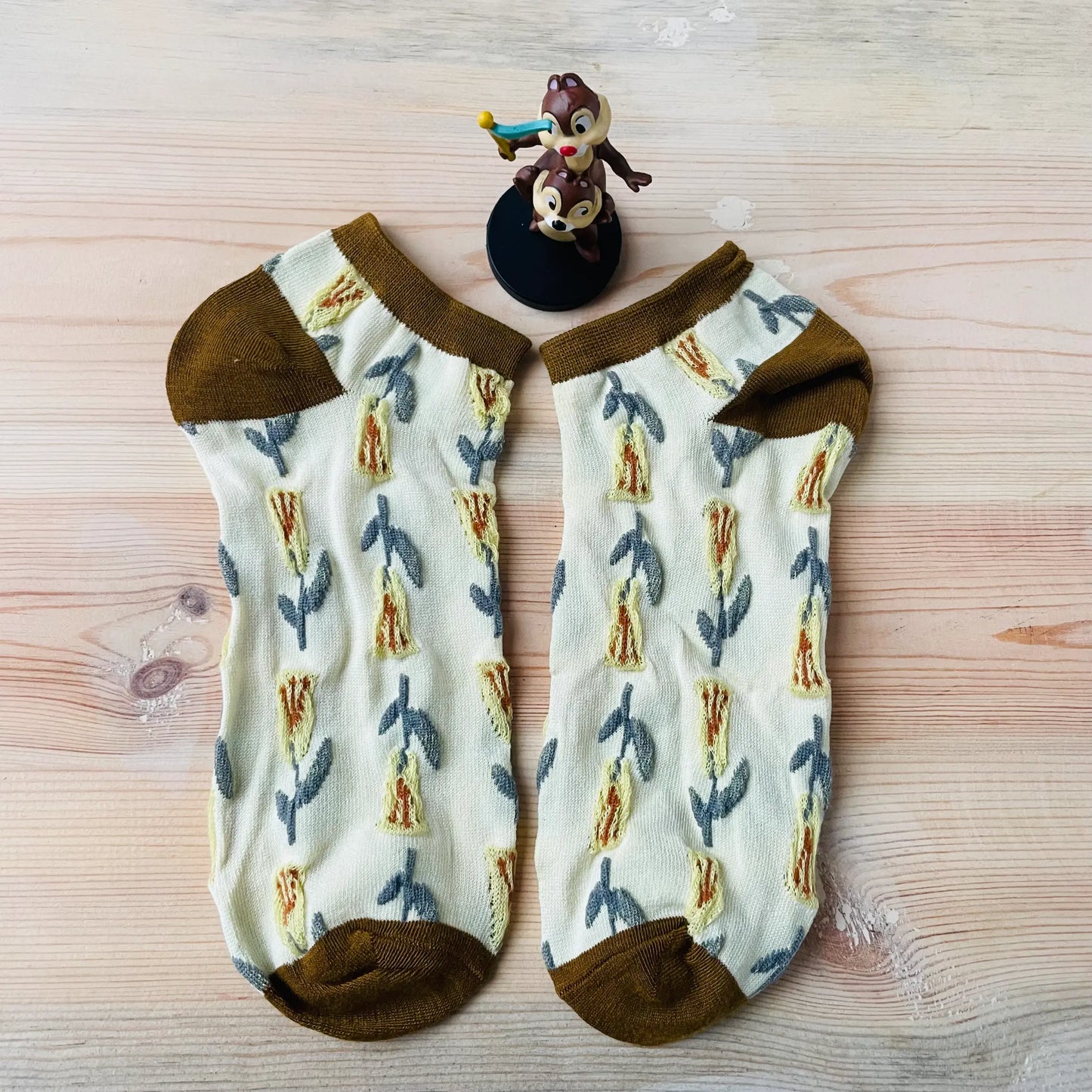 Earthy Tulip Textured Sock Pack (Pack of 2) | Lazzy Socks India