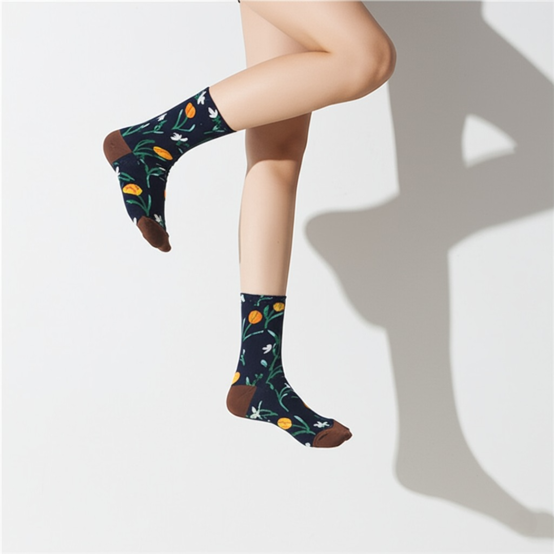 Flower Unisex Crew Socks (pack of 2) from lazzy socks.