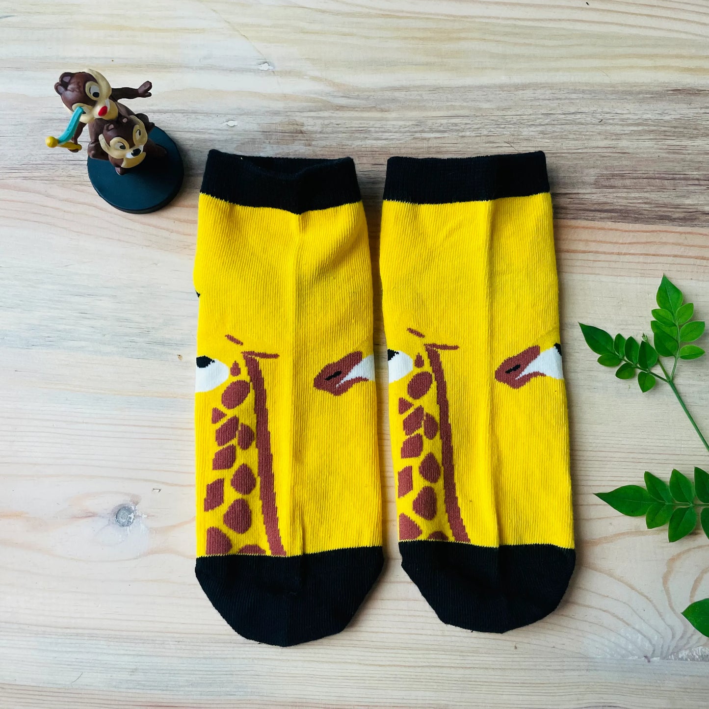 Giraffe Face & Print Ankle Socks (Pack of 2) Lazzy Socks India