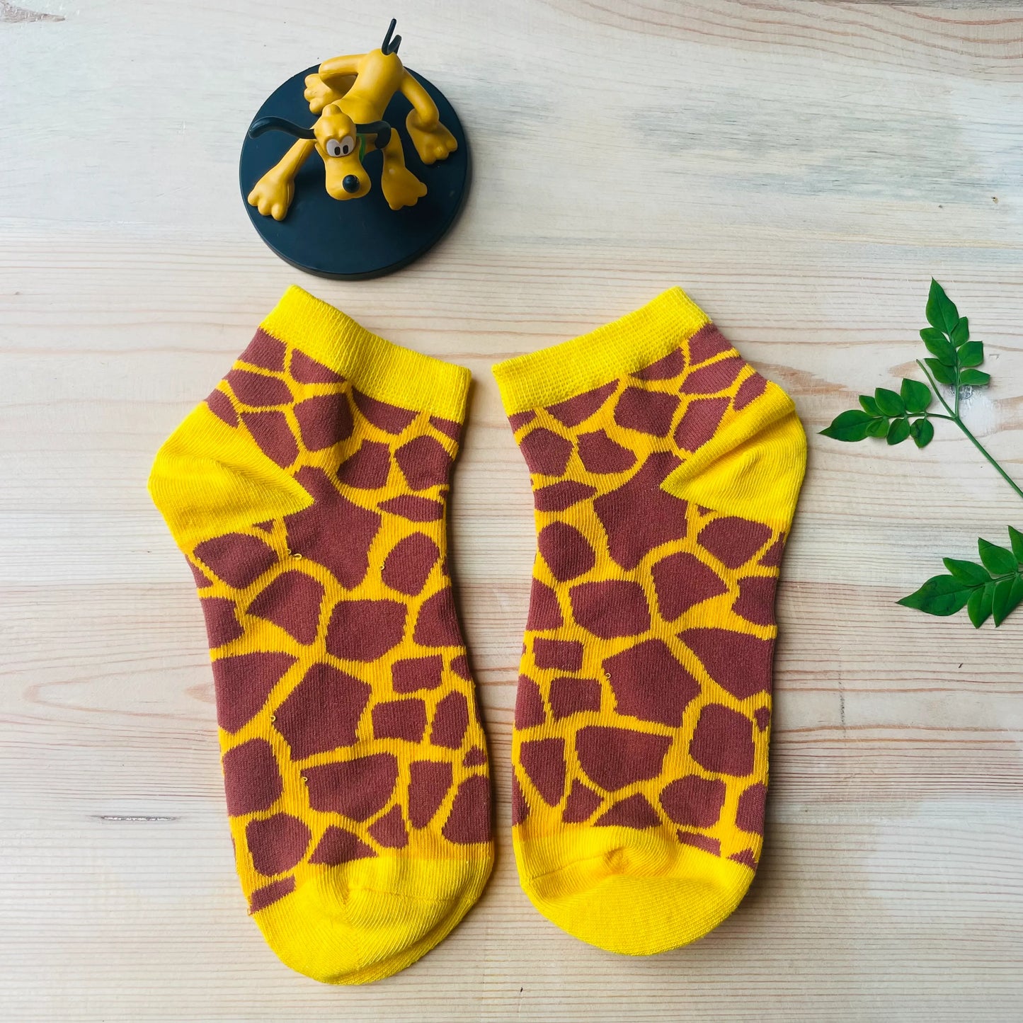 Giraffe Face & Print Ankle Socks (Pack of 2) Lazzy Socks India