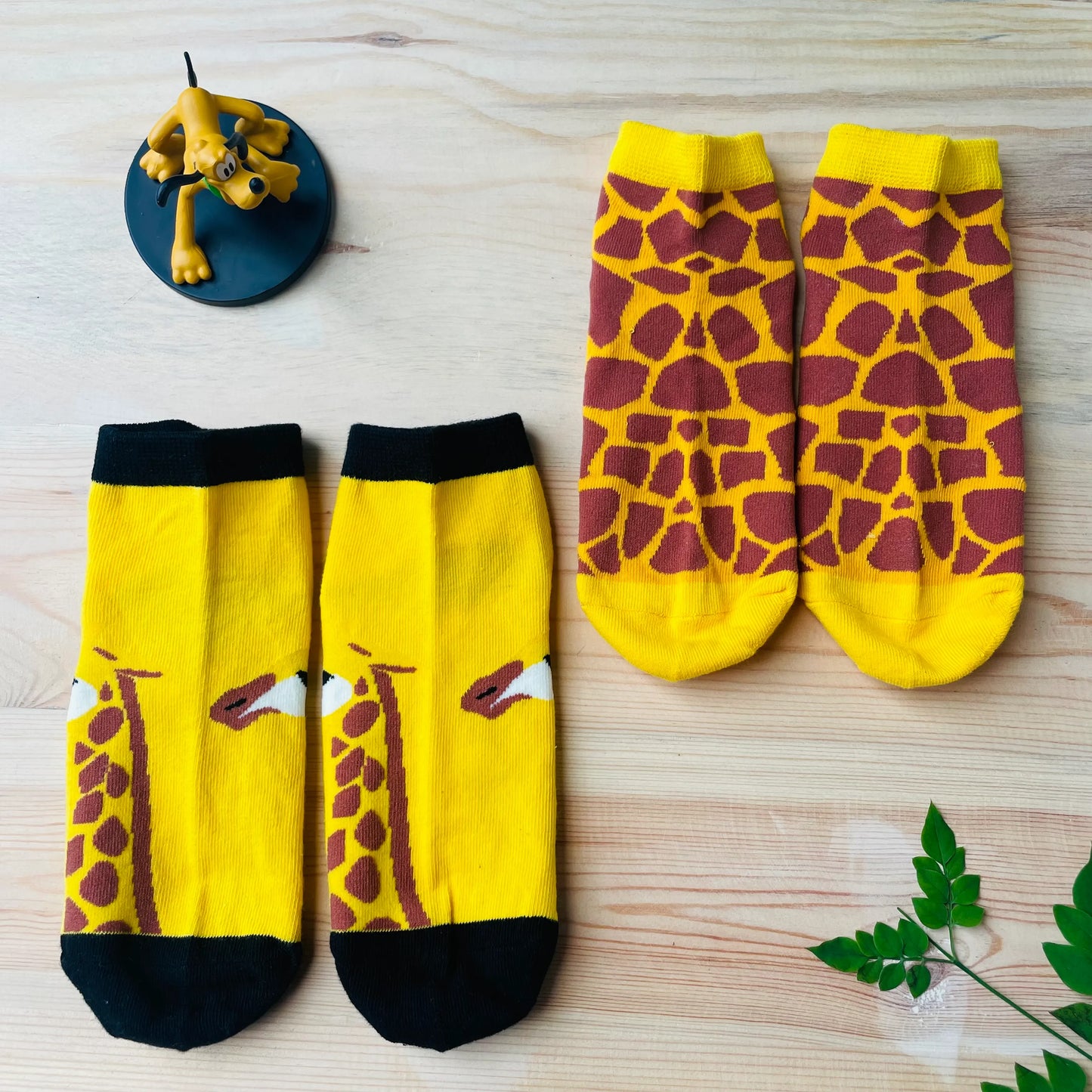Giraffe Face & Print Ankle Socks (Pack of 2) Lazzy Socks India
