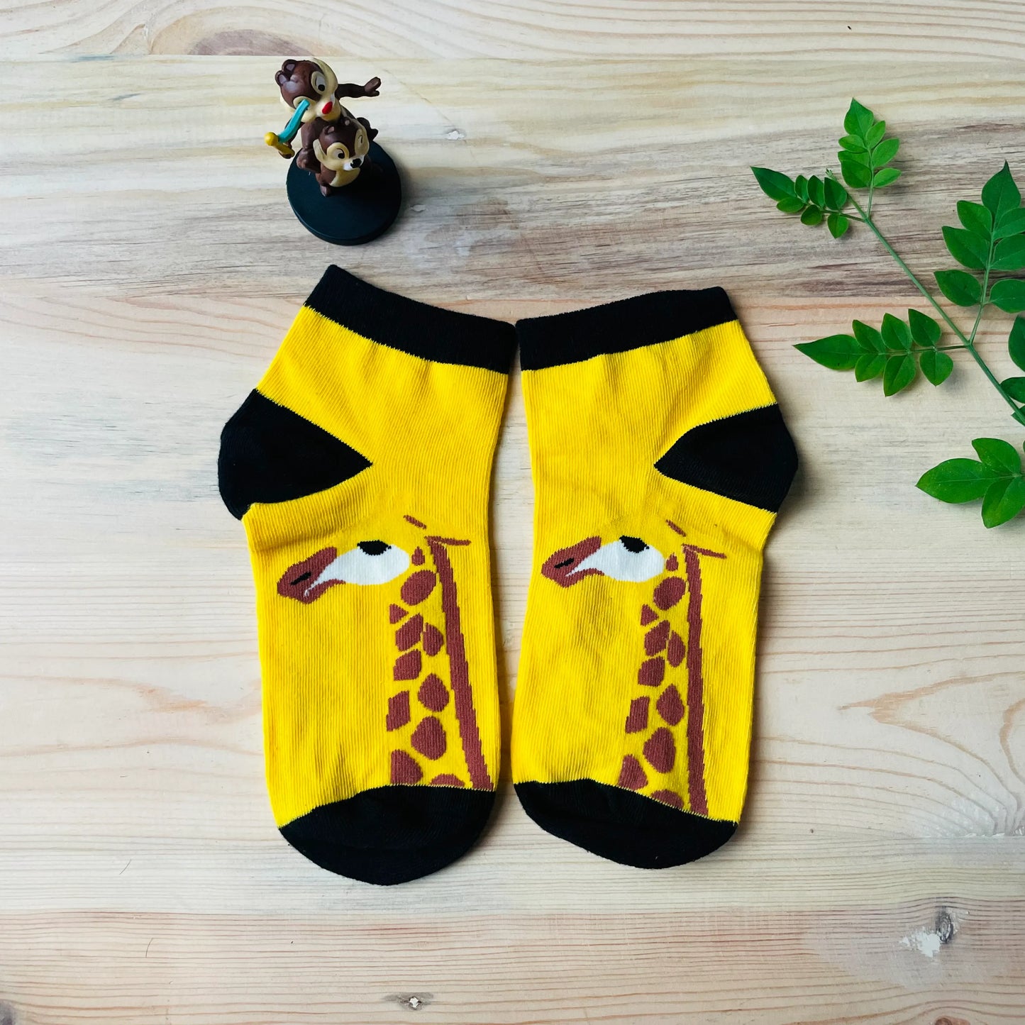 Giraffe Face & Print Ankle Socks (Pack of 2) Lazzy Socks India