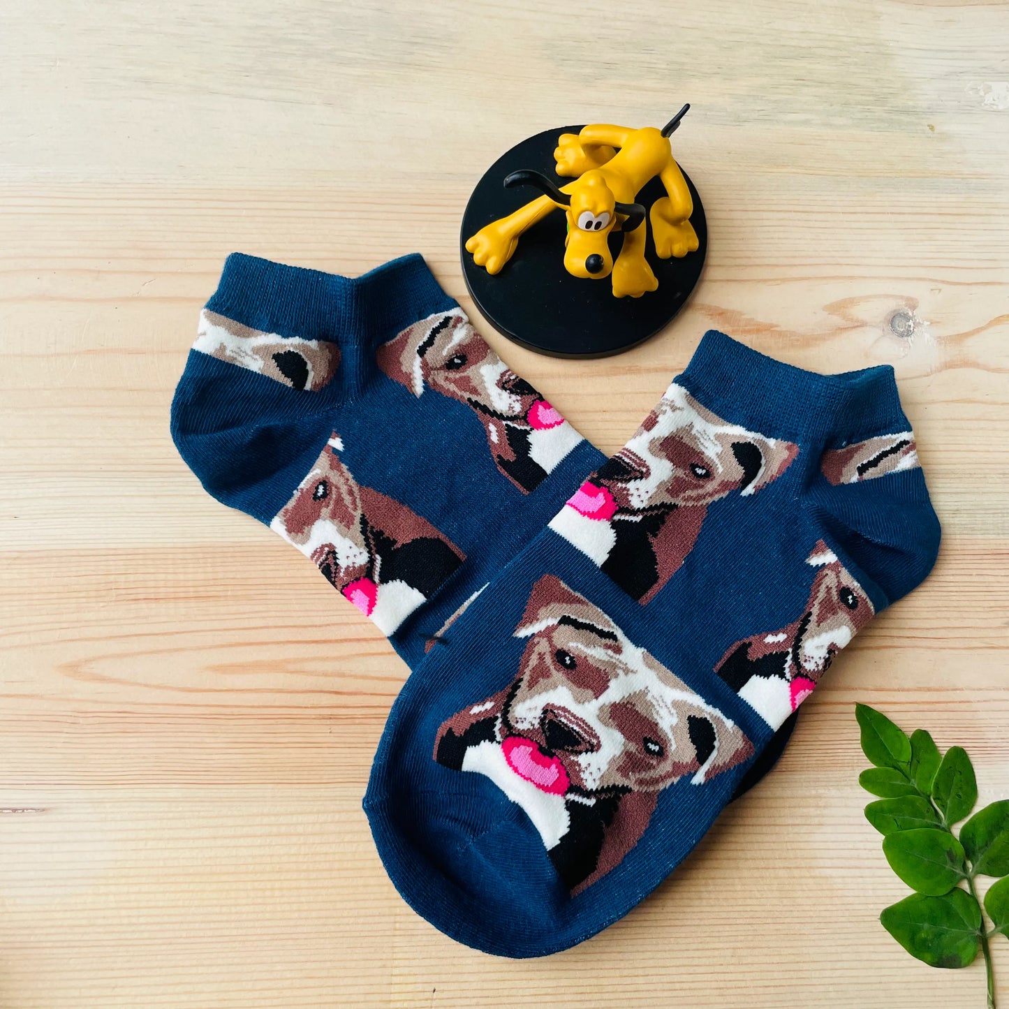 Happy Pit Bull Ankle Socks – Realistic Dog Portrait Design Lazzy Socks India