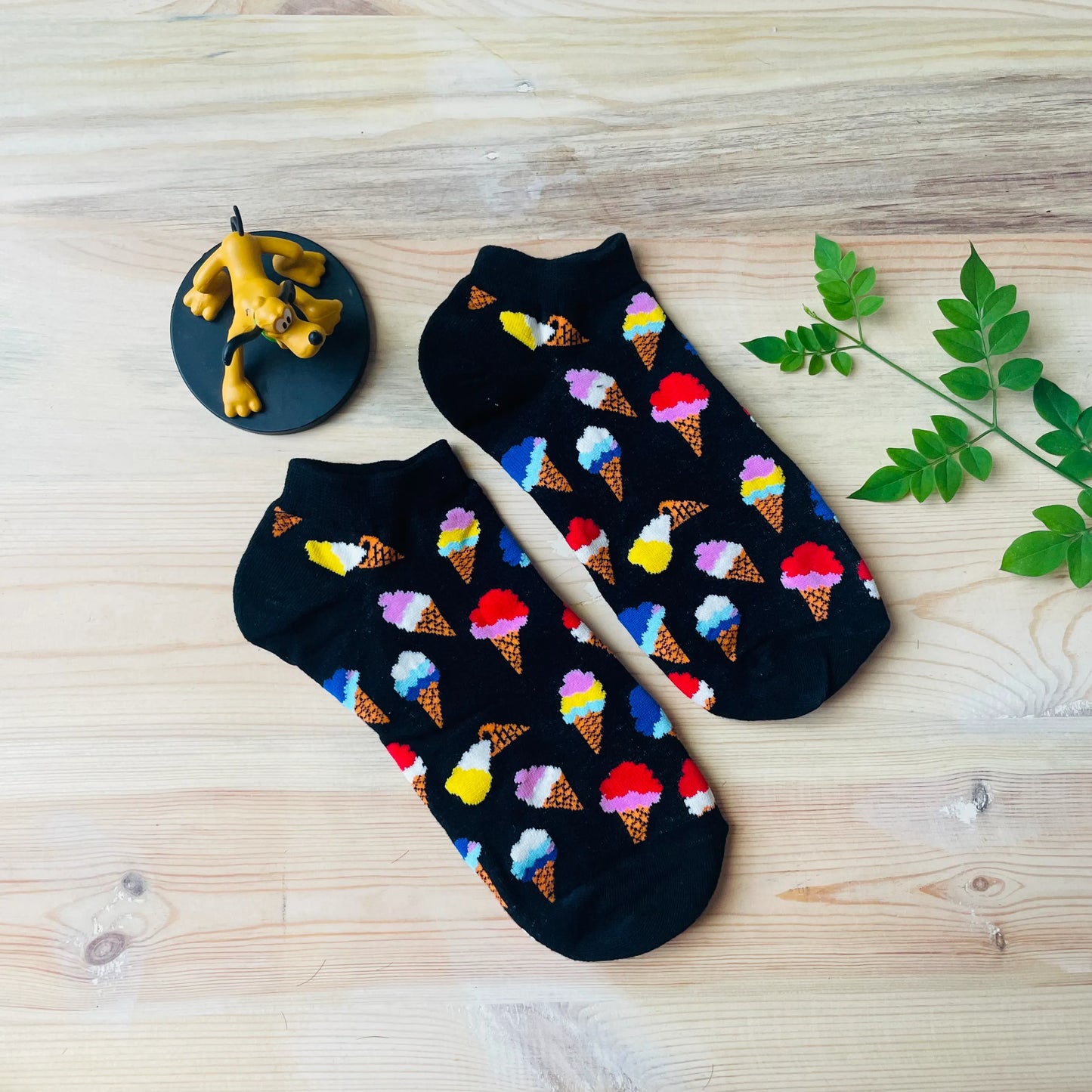 Ice Cream Cone Ankle Socks – Sweet Treat for Your Feet Lazzy Socks