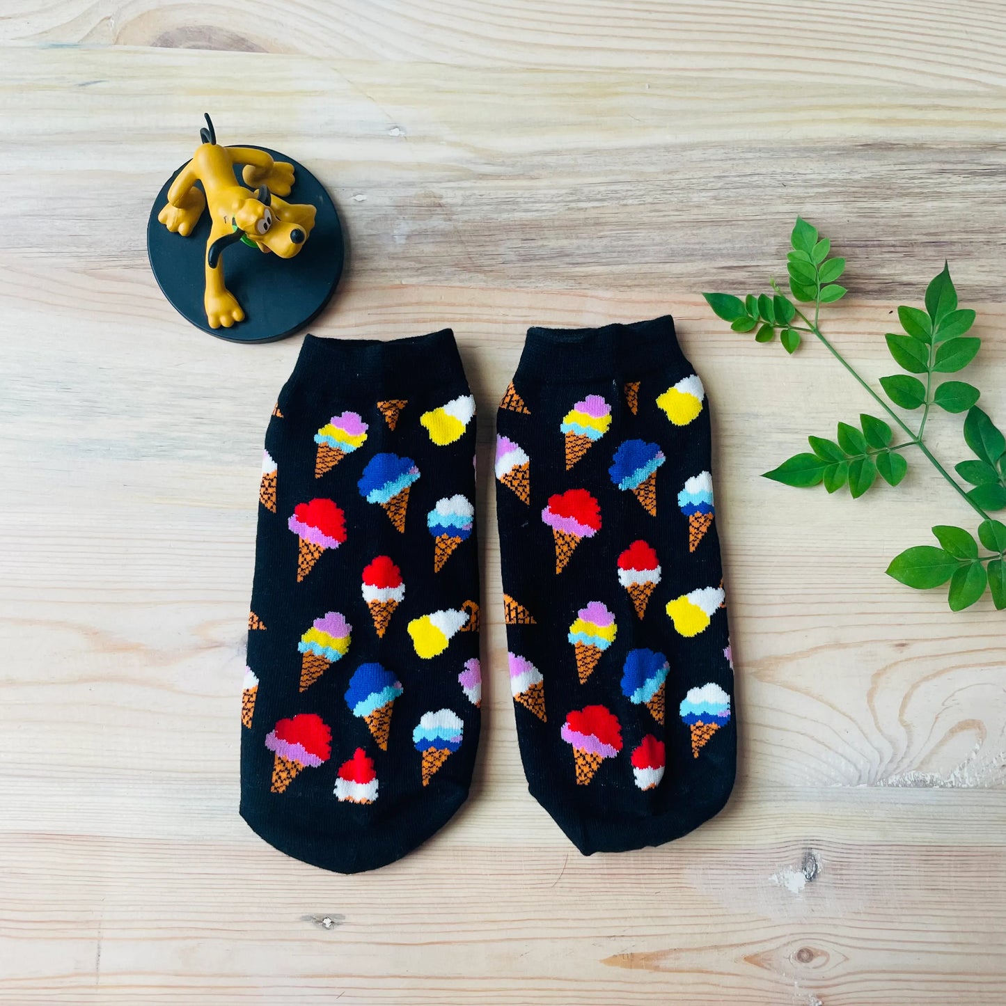 Ice Cream Cone Ankle Socks – Sweet Treat for Your Feet Lazzy Socks
