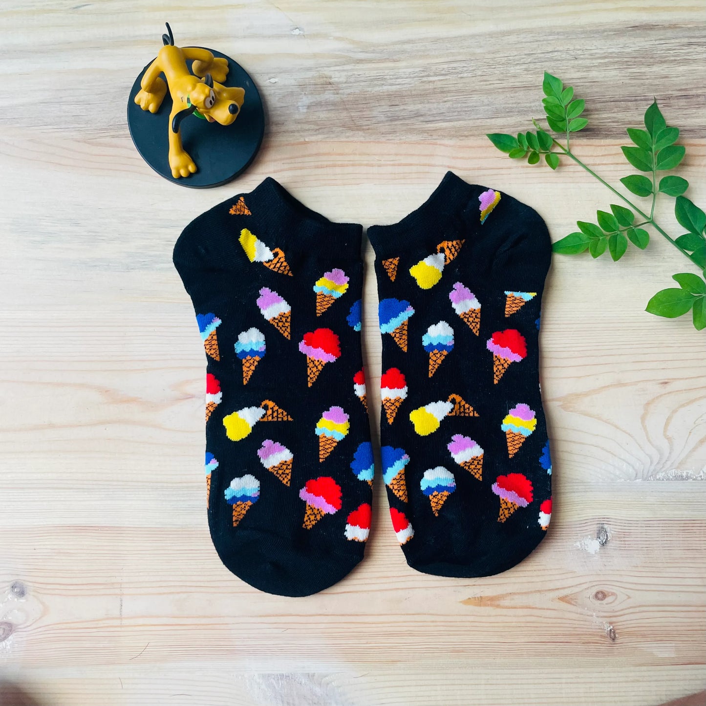 Ice Cream Cone Ankle Socks – Sweet Treat for Your Feet Lazzy Socks