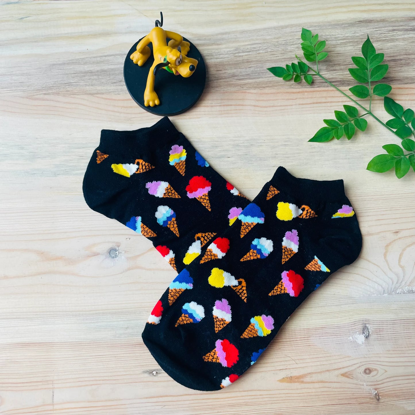 Ice Cream Cone Ankle Socks – Sweet Treat for Your Feet Lazzy Socks