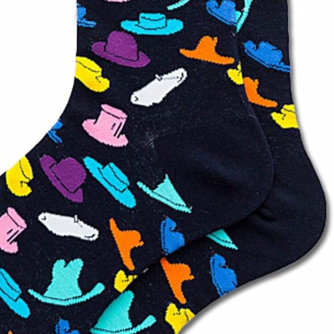 Party Hat Unisex Crew Socks - Step into Fun & Comfort! | Lazzy Socks