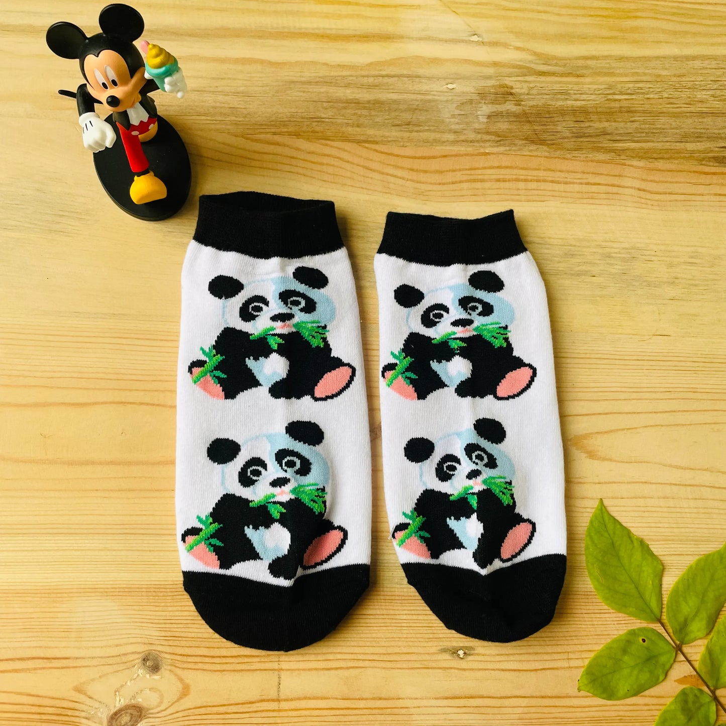 Playful Panda Ankle Socks – Cute Animal Print Lazzy Socks India