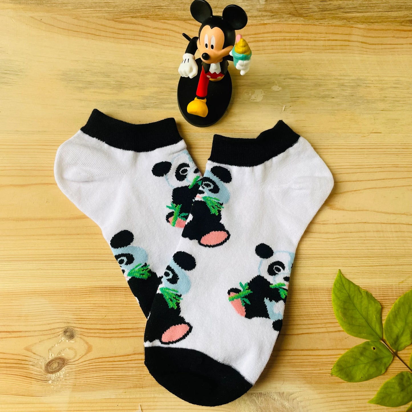 Playful Panda Ankle Socks – Cute Animal Print Lazzy Socks India