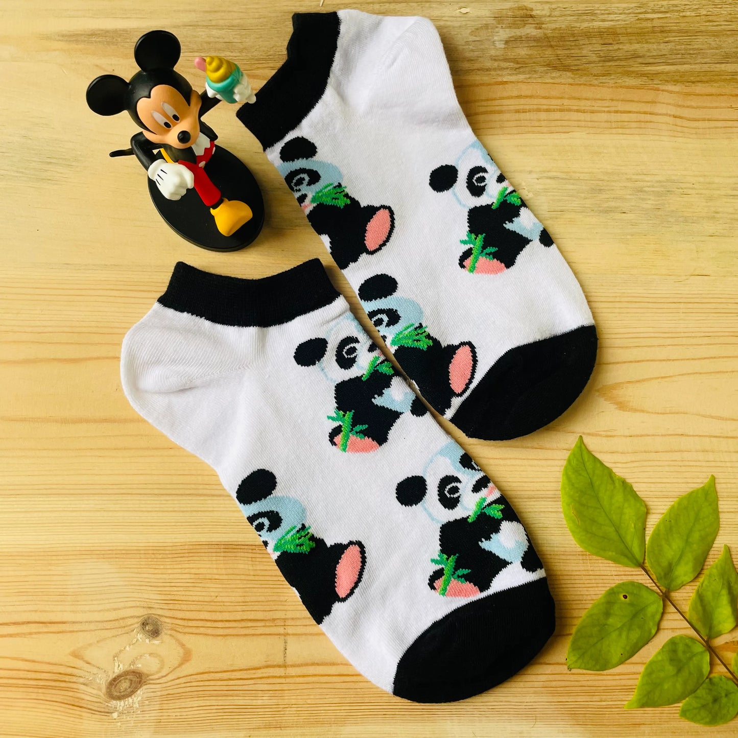 Playful Panda Ankle Socks – Cute Animal Print Lazzy Socks India
