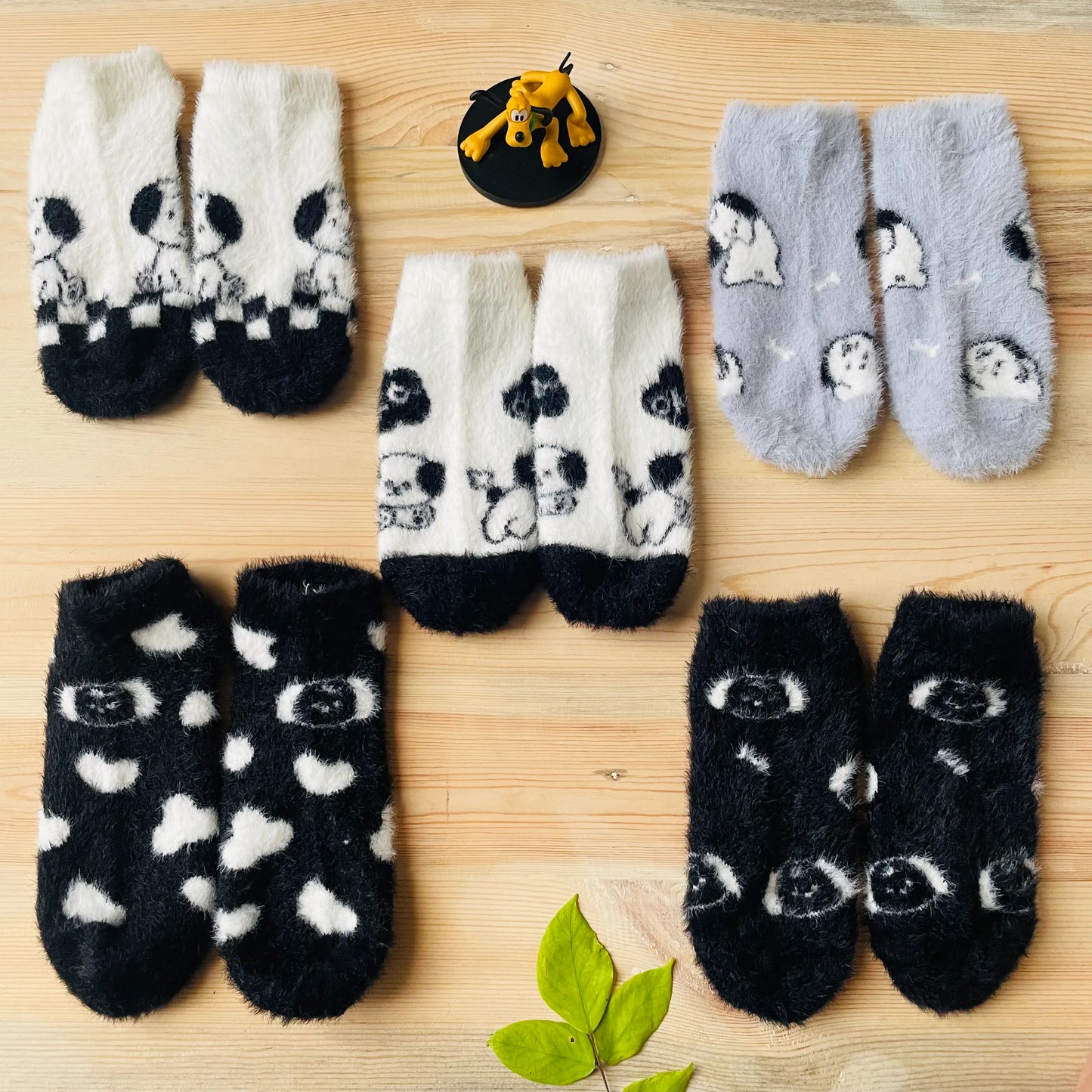 Playful Pups Fuzzy Ankle Socks (Pack of 5) Lazzy Socks India