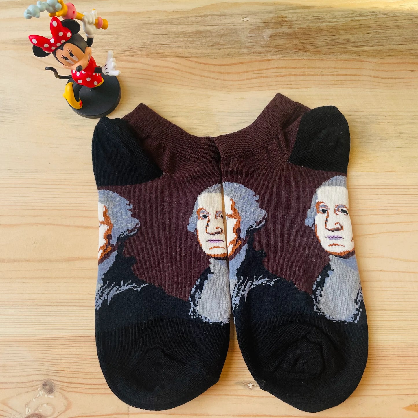 Presidential Portrait Ankle Socks – George Washington Design | Lazzy Socks India