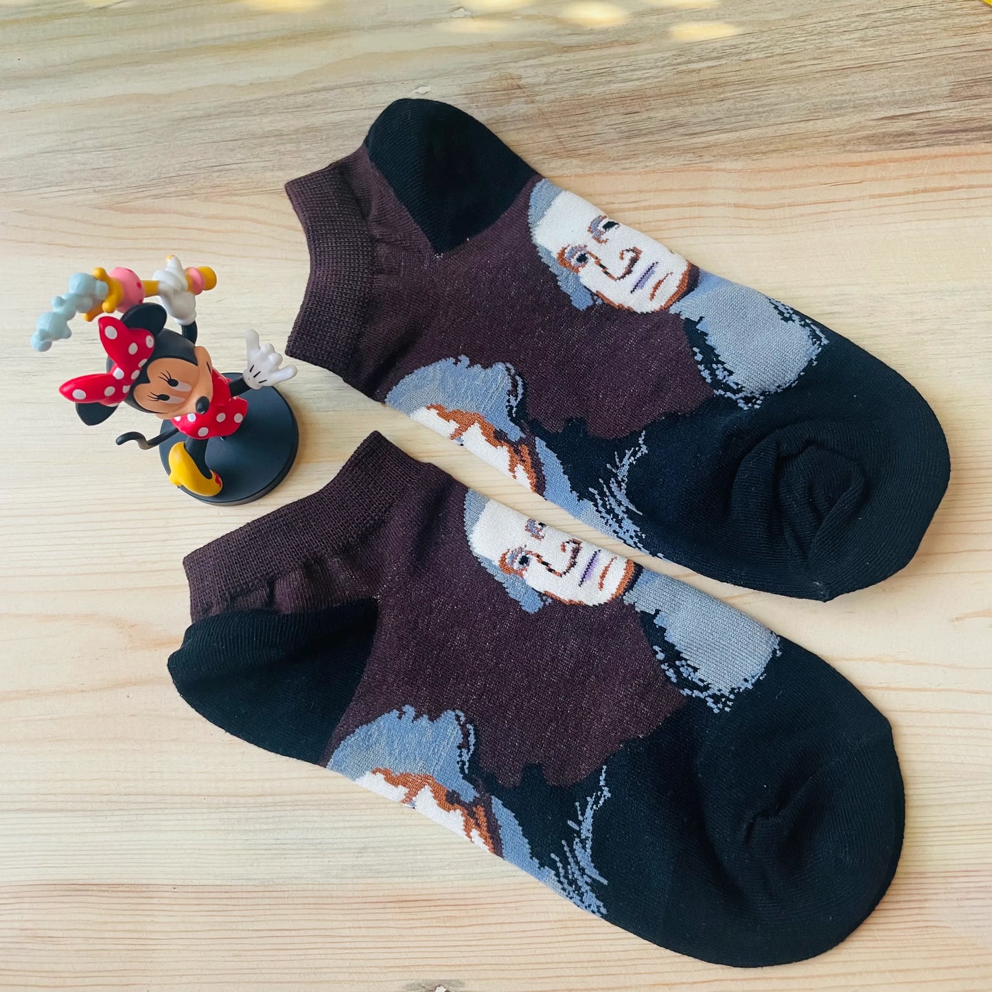 Presidential Portrait Ankle Socks – George Washington Design | Lazzy Socks India