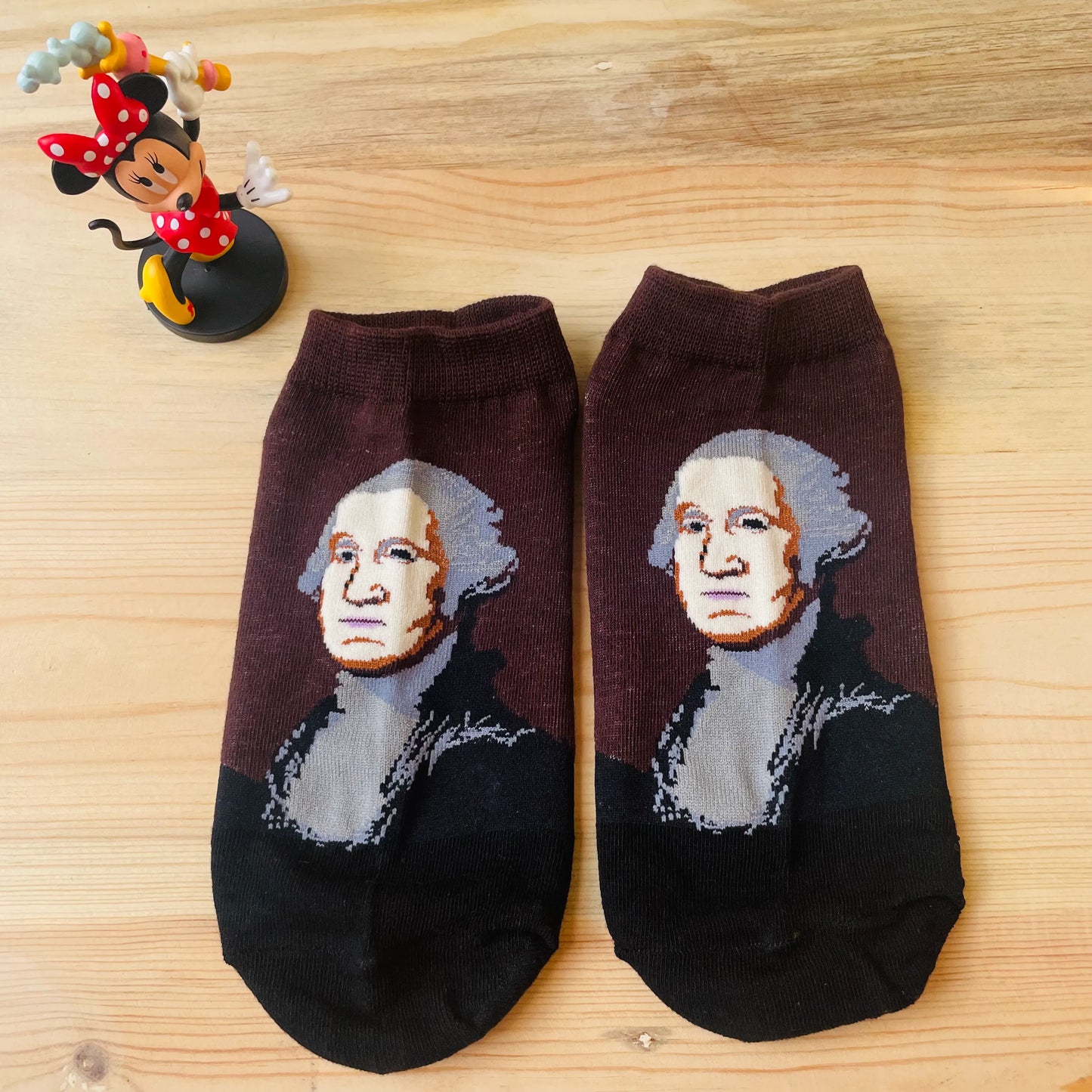 Presidential Portrait Ankle Socks – George Washington Design | Lazzy Socks India