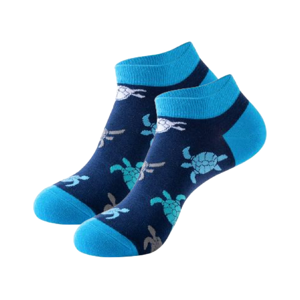 Sea Turtle Swim Ankle Socks – Cool Ocean Animal Design | Lazzy Socks India