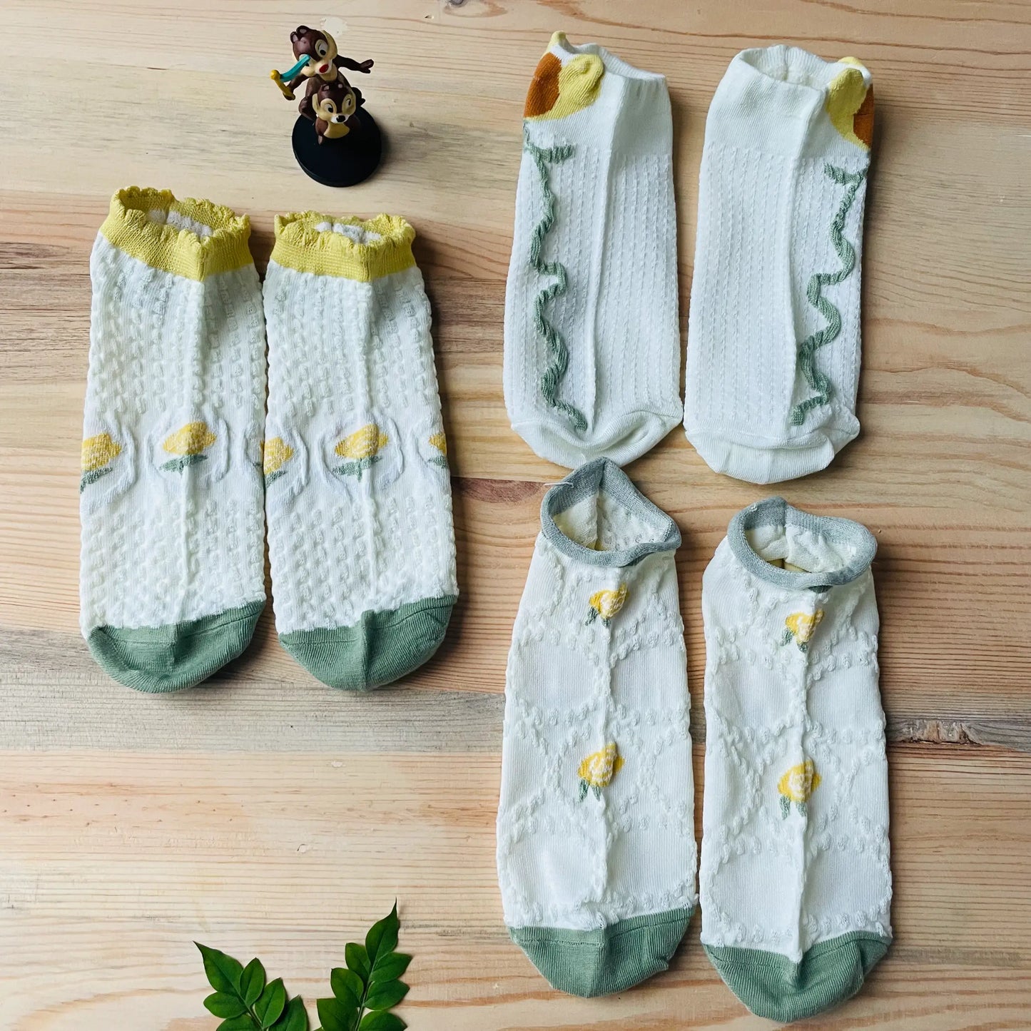 Sunny Blossom Ankle Socks (Pack of 3) Lazzy Socks India