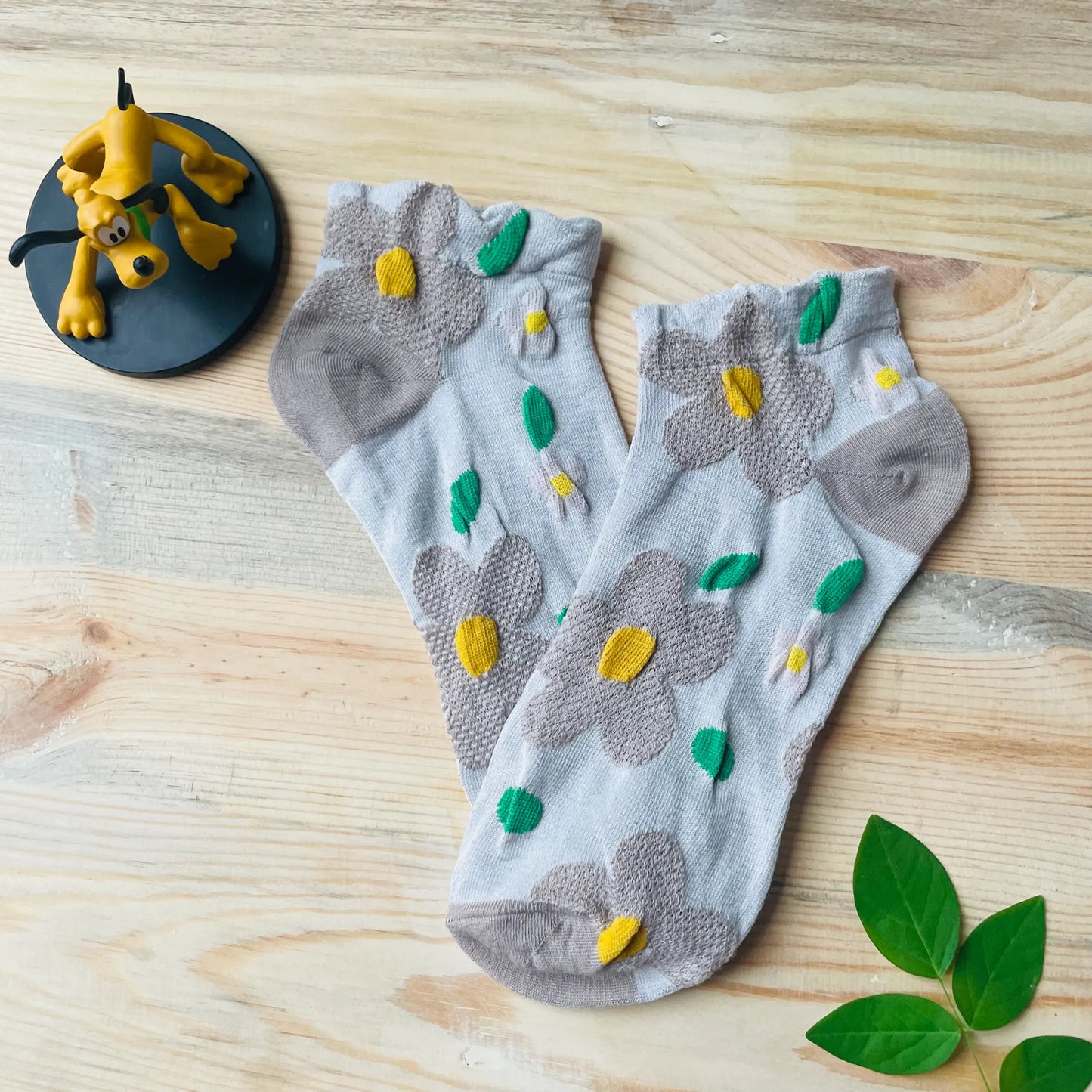 Sunshine & Mist Daisy Ankle Socks (Pack of 2) | Lazzy Socks India
