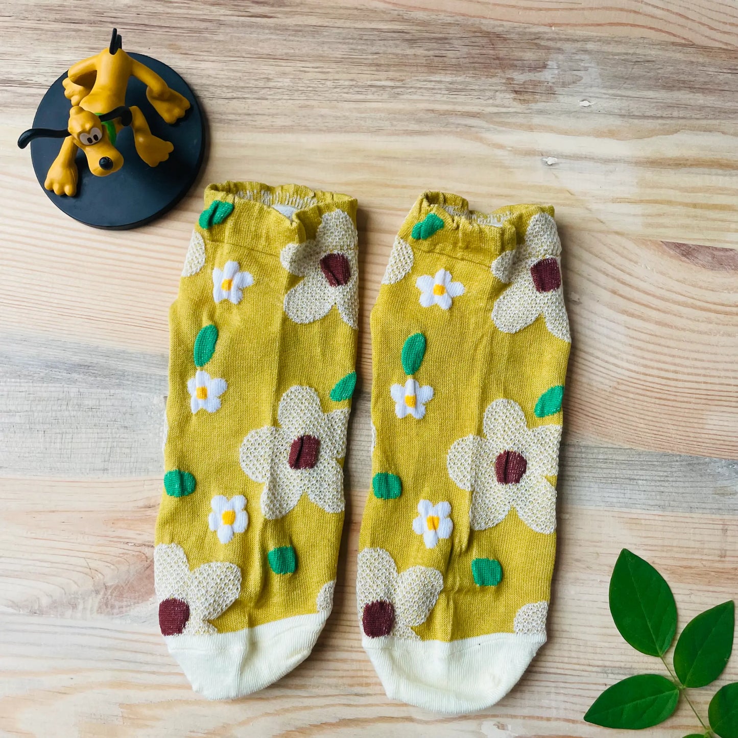 Sunshine & Mist Daisy Ankle Socks (Pack of 2) | Lazzy Socks India