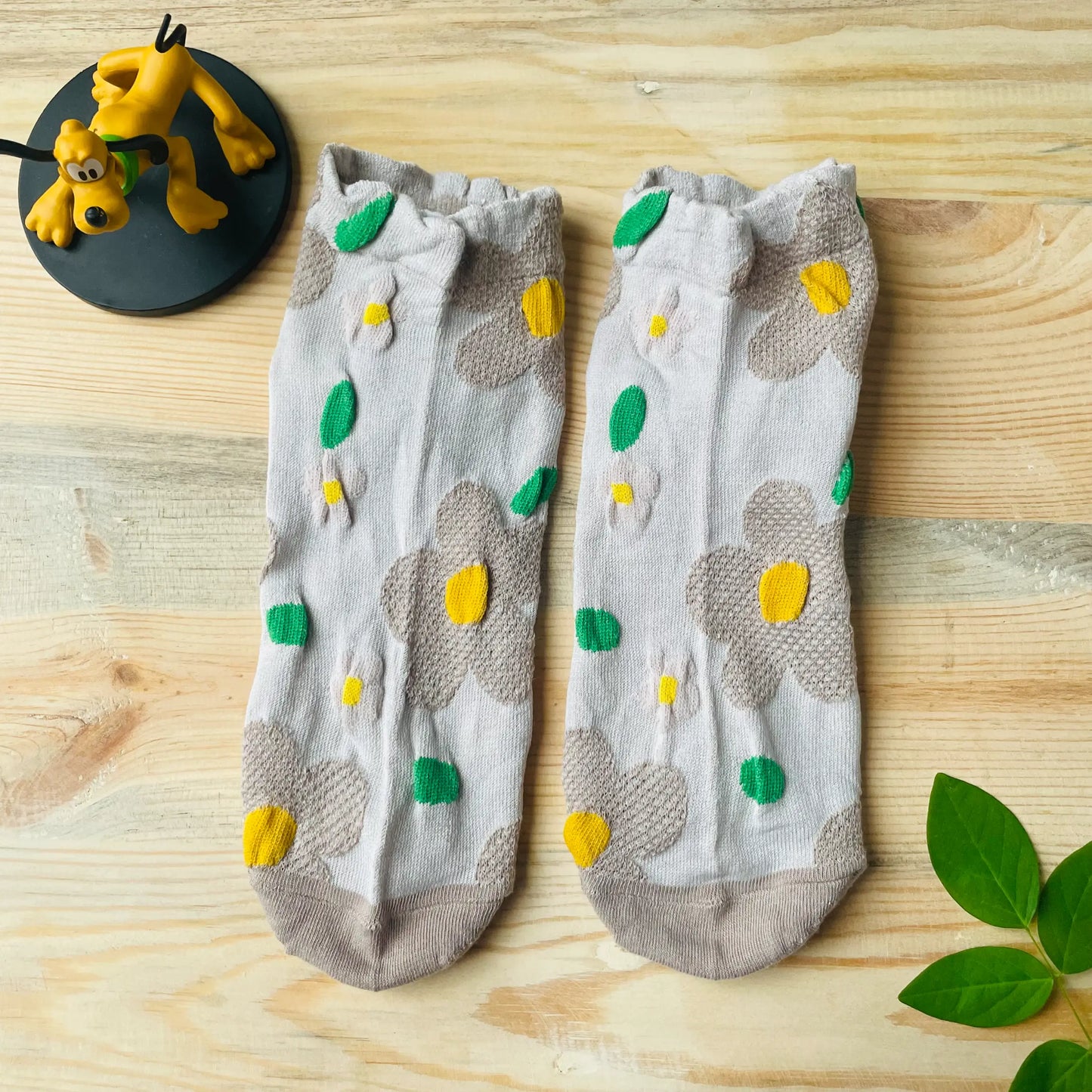 Sunshine & Mist Daisy Ankle Socks (Pack of 2) | Lazzy Socks India