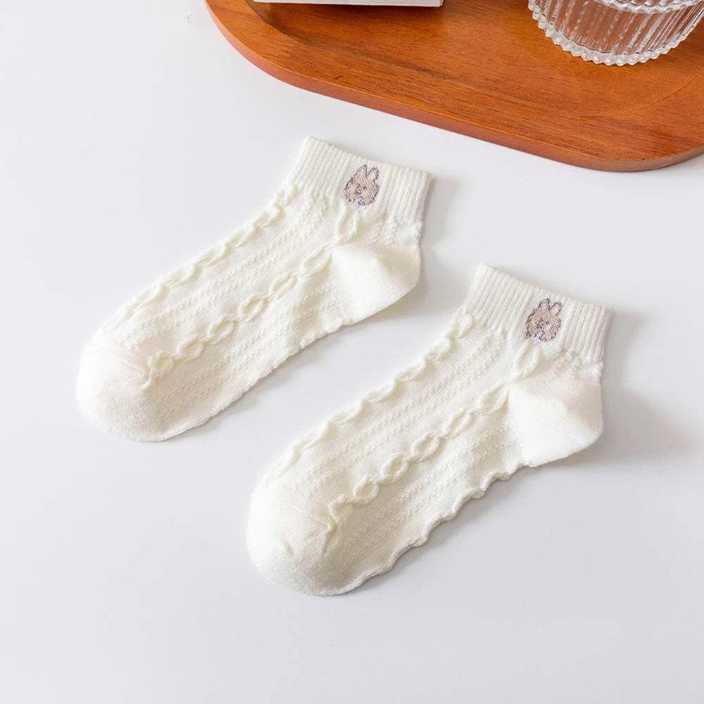 Textured Charm Ankle Socks (Pack of 5) Lazzy Socks India