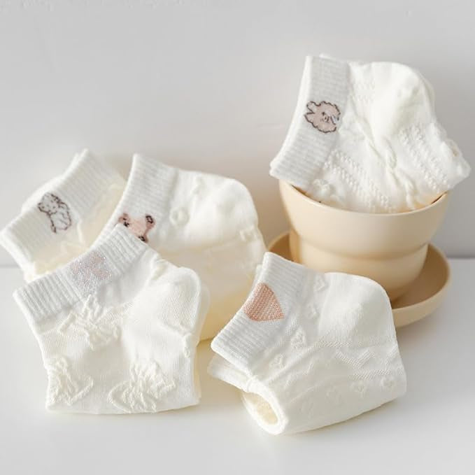 Textured Charm Ankle Socks (Pack of 5) Lazzy Socks India