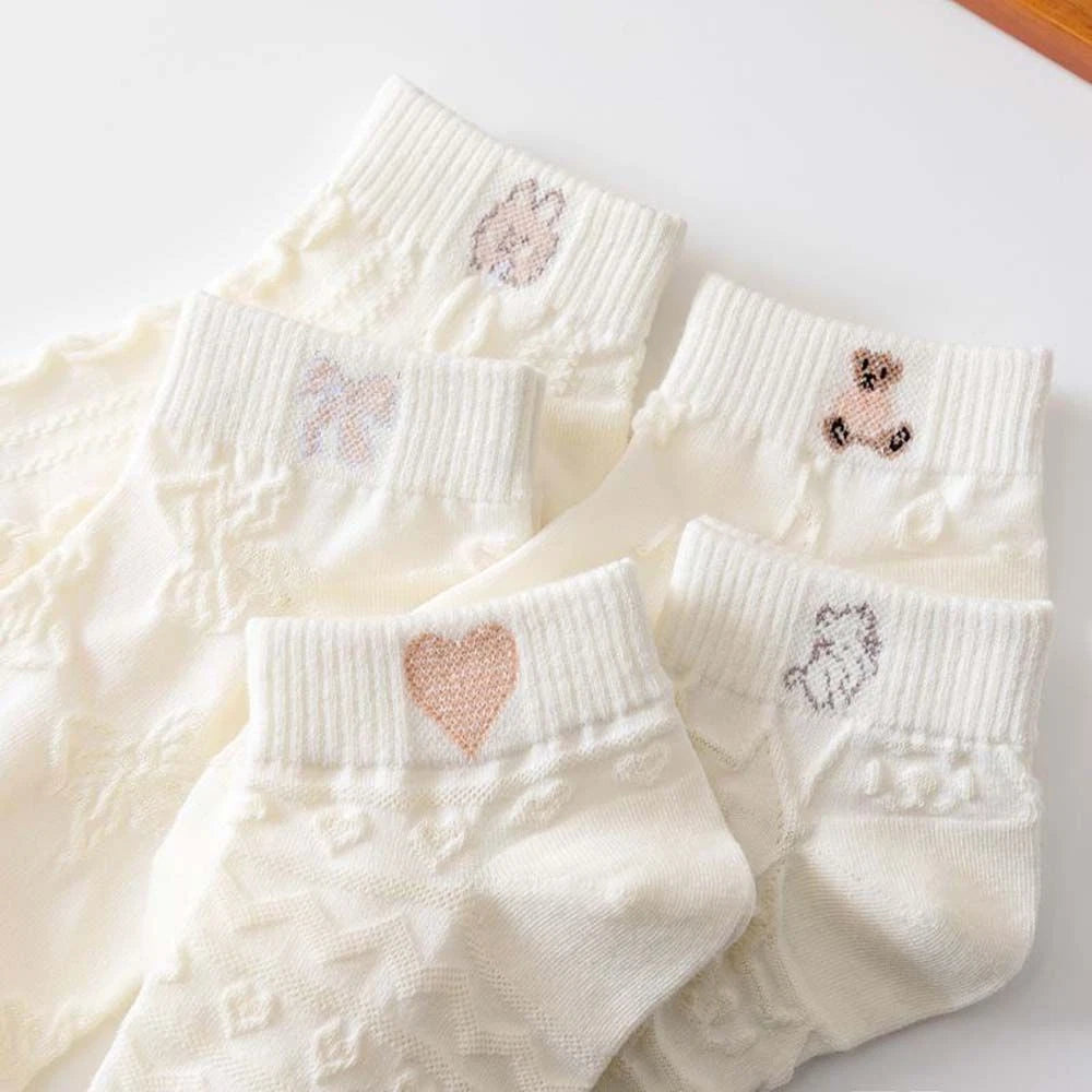 Textured Charm Ankle Socks (Pack of 5) Lazzy Socks India