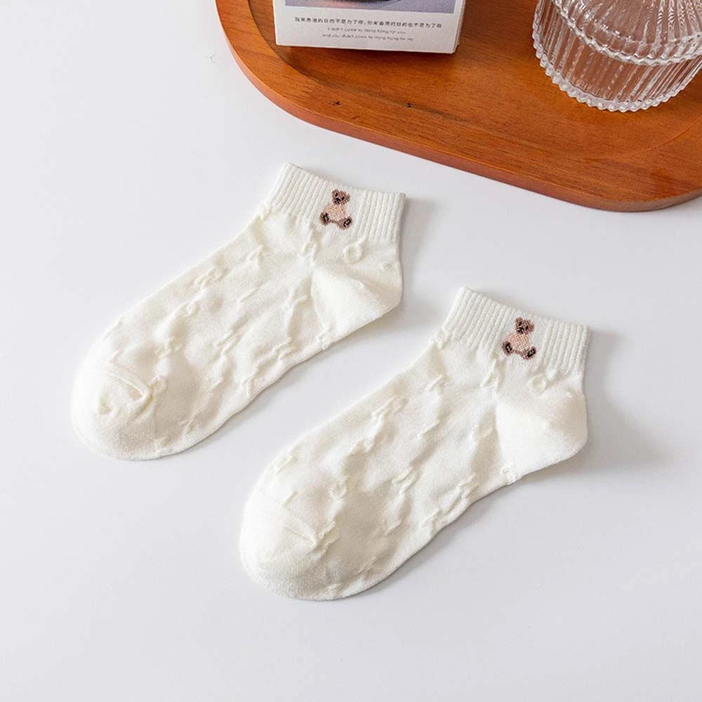 Textured Charm Ankle Socks (Pack of 5) Lazzy Socks India