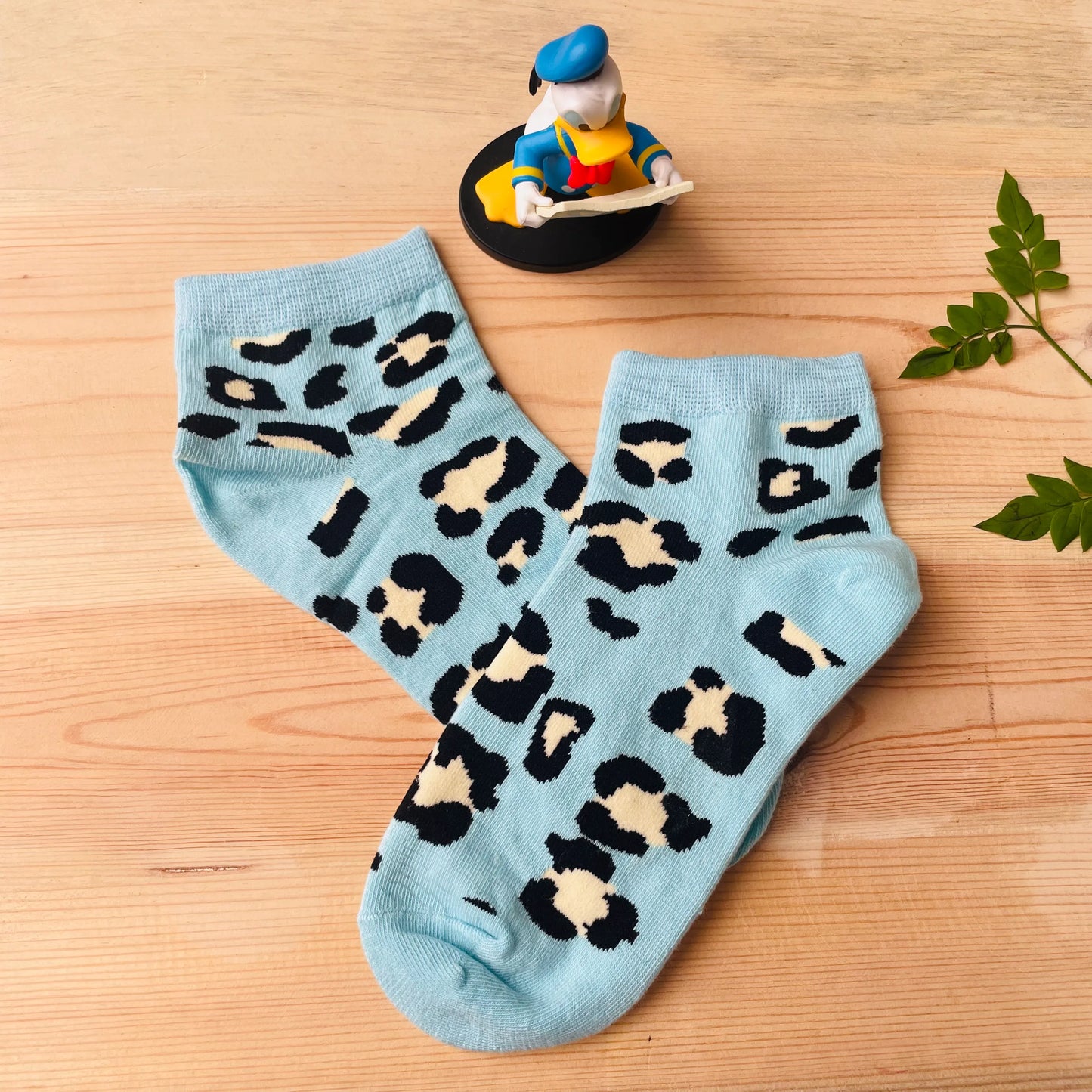 Wild Pop Leopard Ankle Socks (Pack of 2) Lazzy Socks India