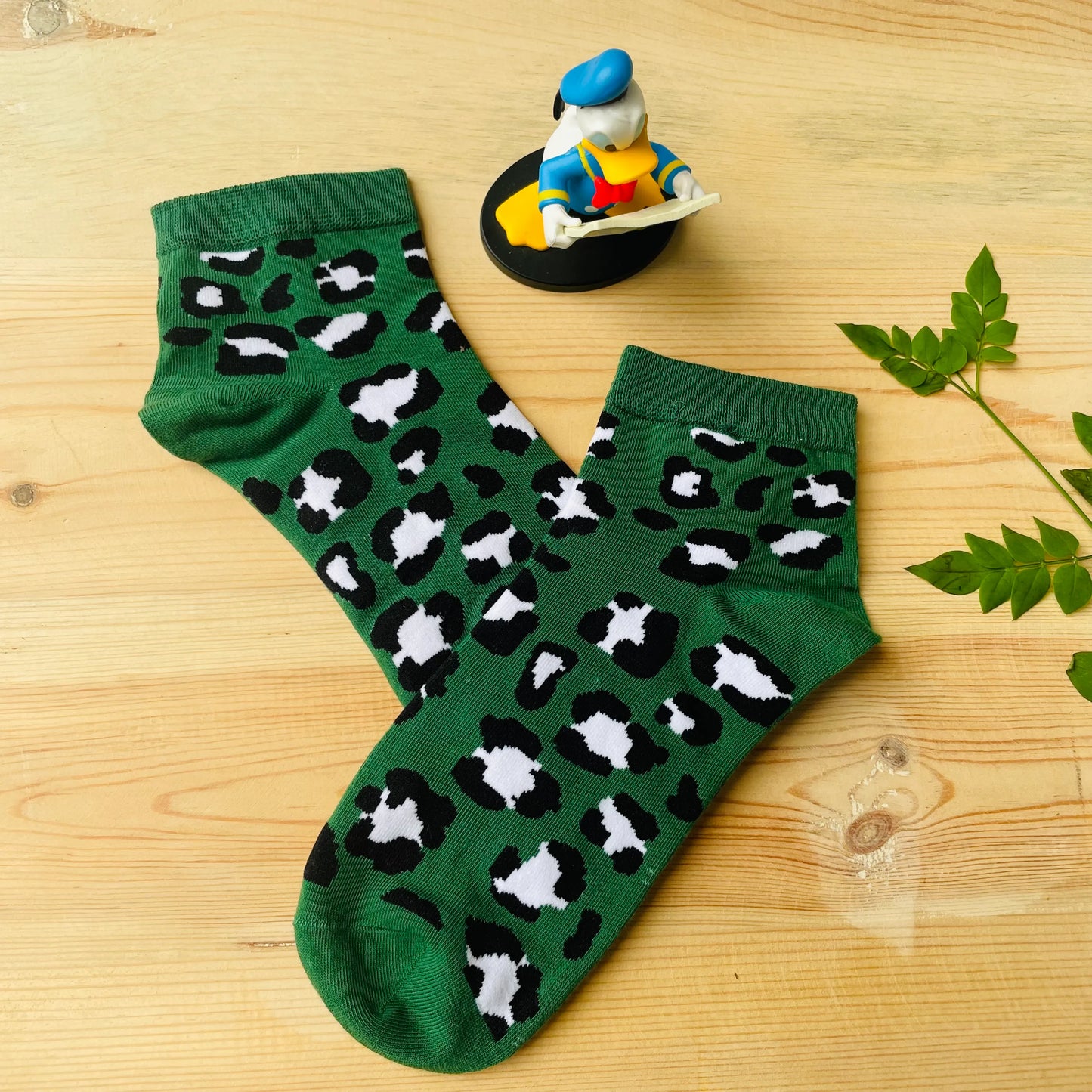 Wild Pop Leopard Ankle Socks (Pack of 2) Lazzy Socks India