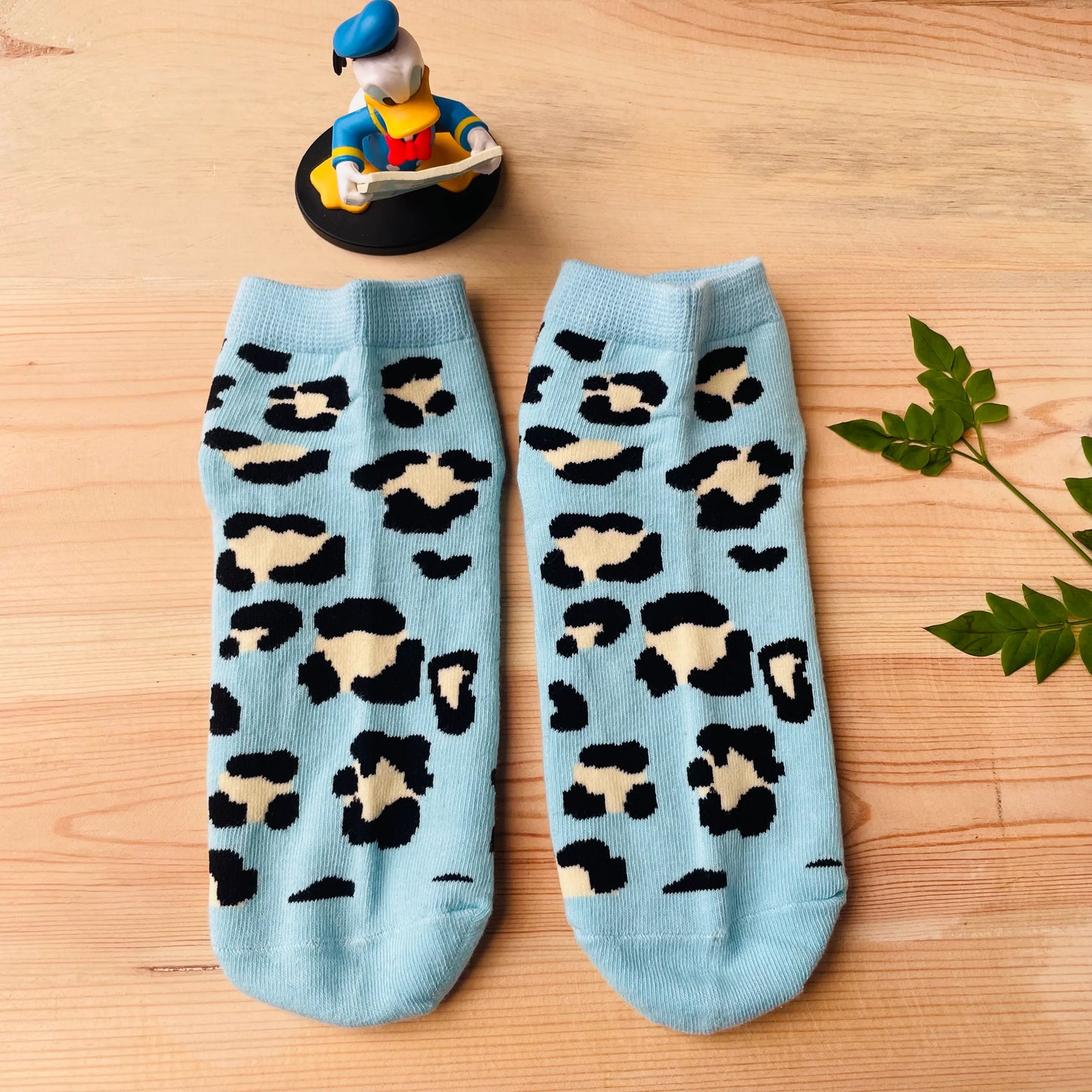 Wild Pop Leopard Ankle Socks (Pack of 2) Lazzy Socks India
