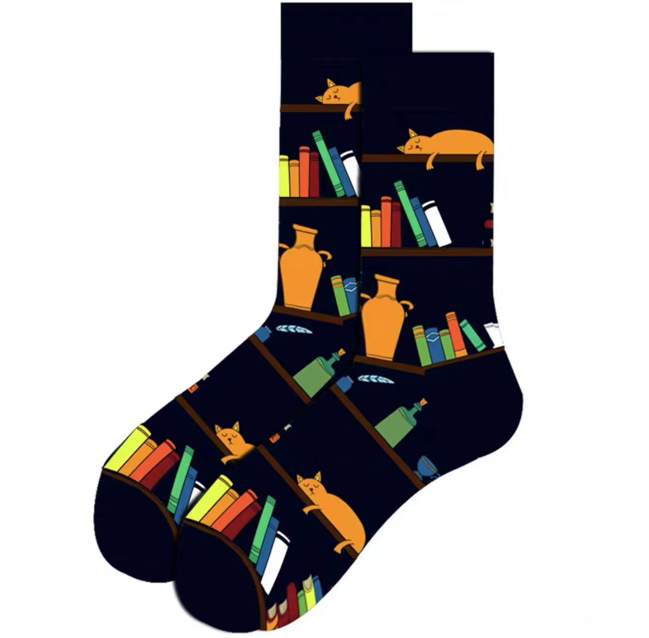Bookshelves Unisex Crew Socks From Lazzy socks India
