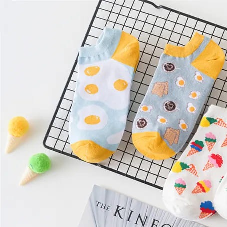 Breakfast Toast And Egg Unisex Ankle Socks (Pack of 2) from lazzy socks