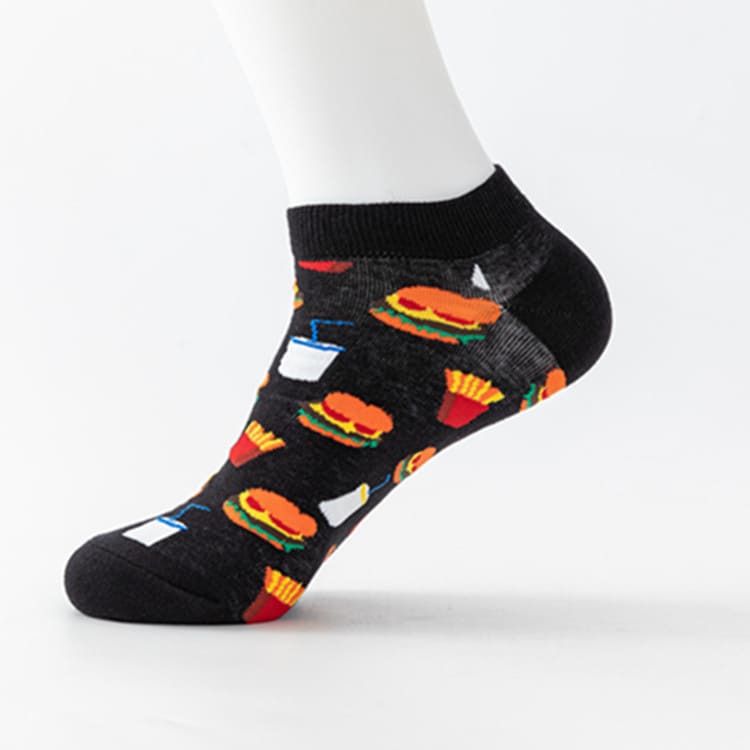 Burger and Fries Unisex Ankle Socks from lazzy socks