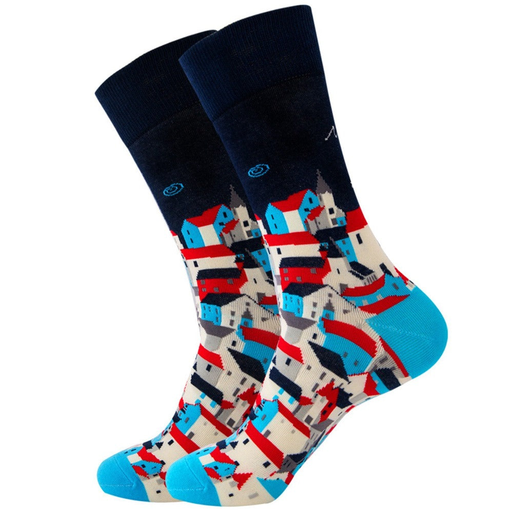 City Unisex Crew Socks From Lazzy socks India0