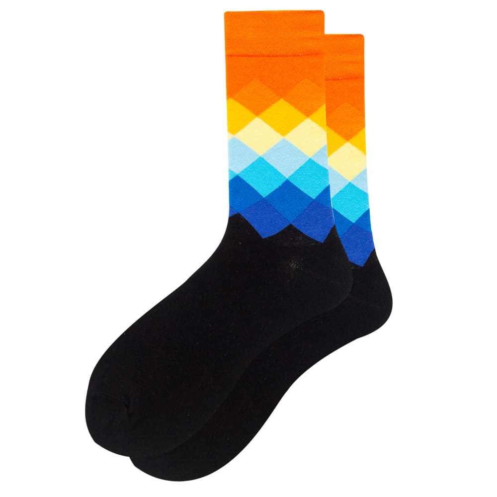 Colourful Diamond Formal Unisex Crew Socks from lazzy socks