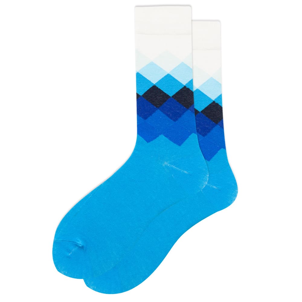 Colourful Diamond Formal Unisex Crew Socks from lazzy socks