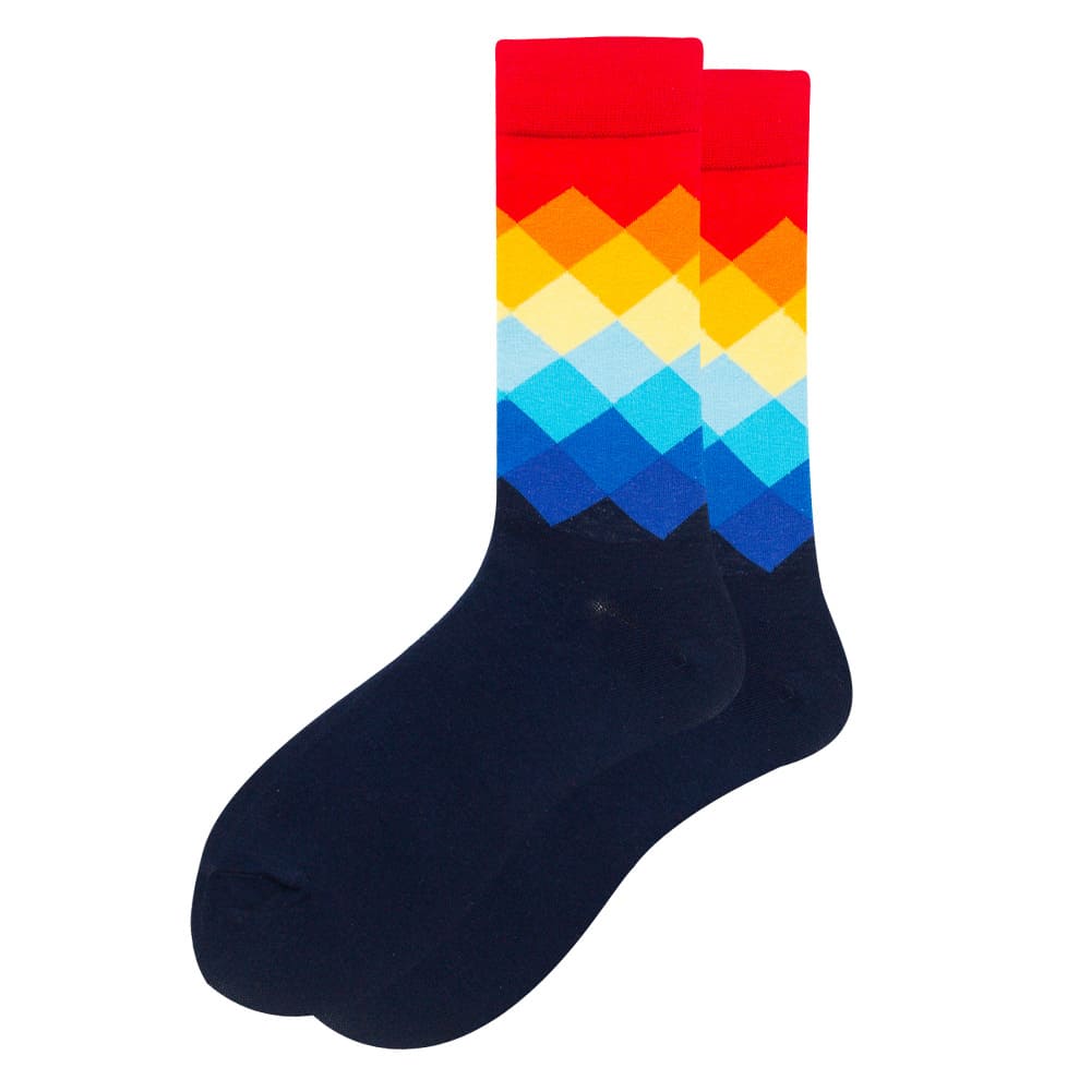 Colourful Diamond Formal Unisex Crew Socks from lazzy socks