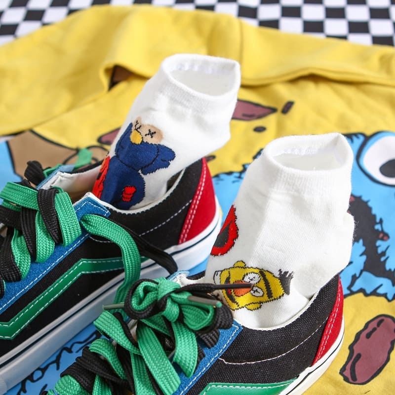 Cookie Monster Unisex Ankle Socks (pack of 5 ) from lazzy socks.