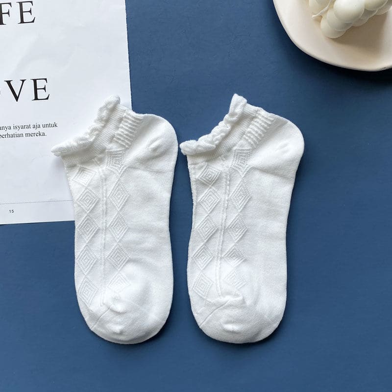 Cute White Red Strawberries Unisex Ankle Socks (Pack of 4) from lazzy socks