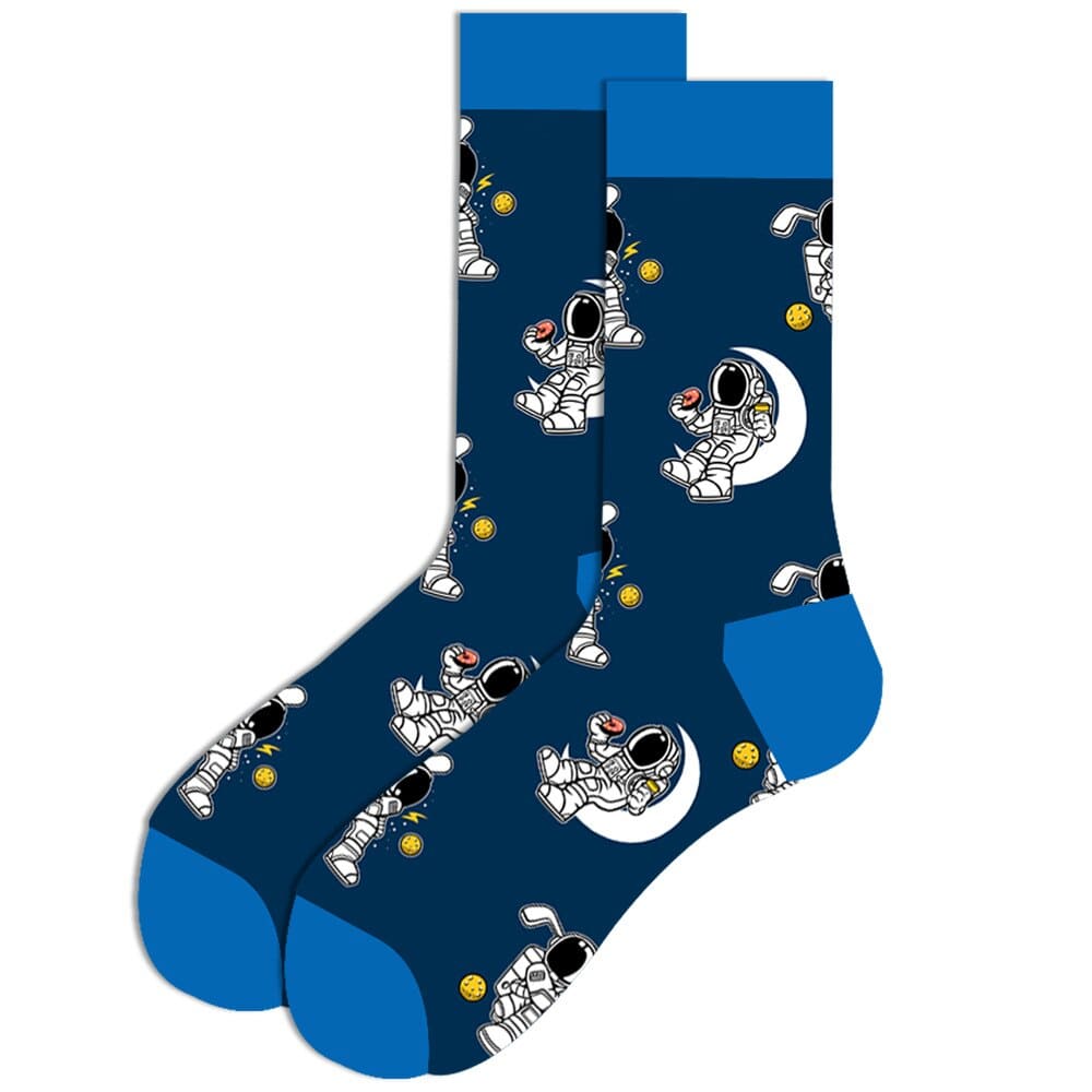 Galaxy & Astronaut Unisex Crew Socks (pack of 2) from lazzy socks.
